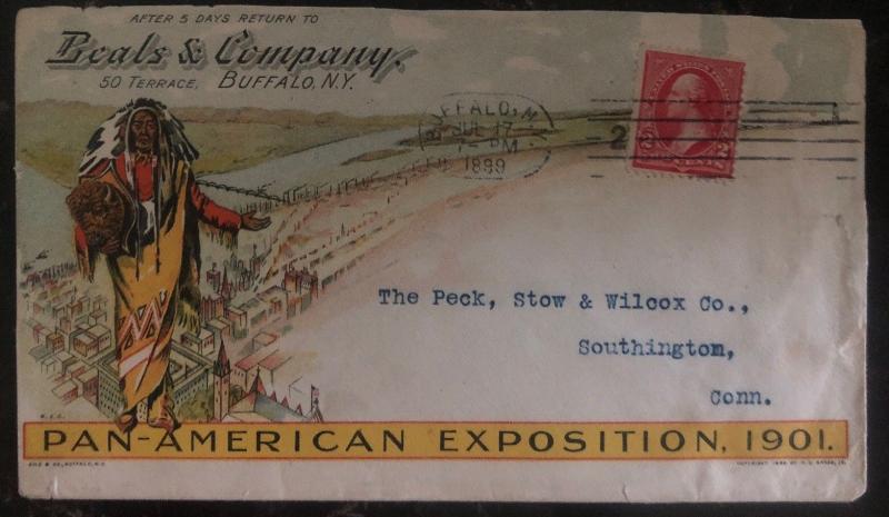 1899 Buffalo NY USA Advertising Color Cover Pan American Exposition 1901