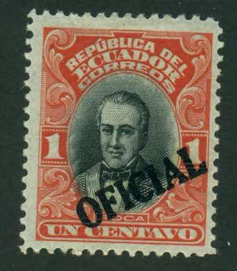 Ecuador 1922 SC# O156 MH SCV (2014) = $9.00