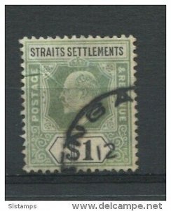 Straits Settlements 1902 Sc 102 Used King Edward VII CV $75.00