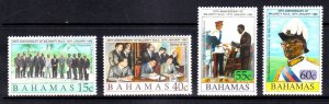 BAHAMAS - 1992 25th ANNIVERSARY OF MAJORITY RULE SC#740-743 4V MLH CV=8.20 USD