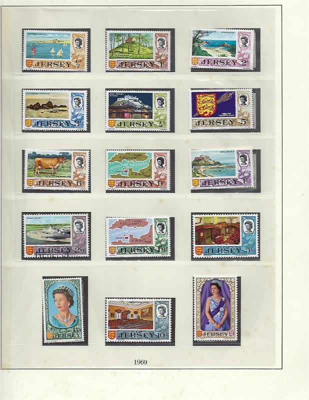 JERSEY, CHANNEL ISLANDS, allstamps MNH issued through year 1988 in LINDNER ALBUM