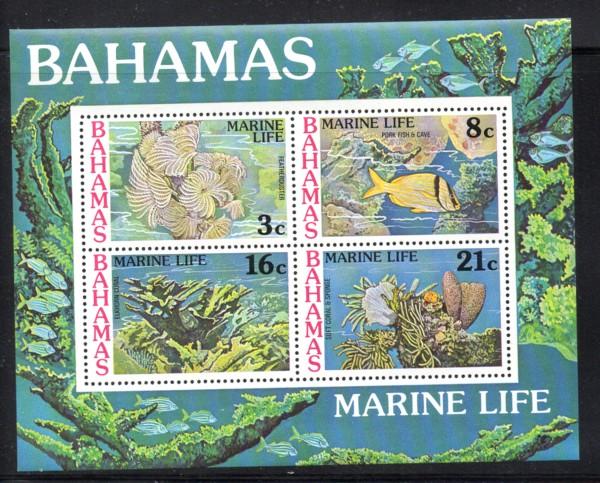 Bahamas Sc 409a 1977 Marine Life stamp sheet mint NH