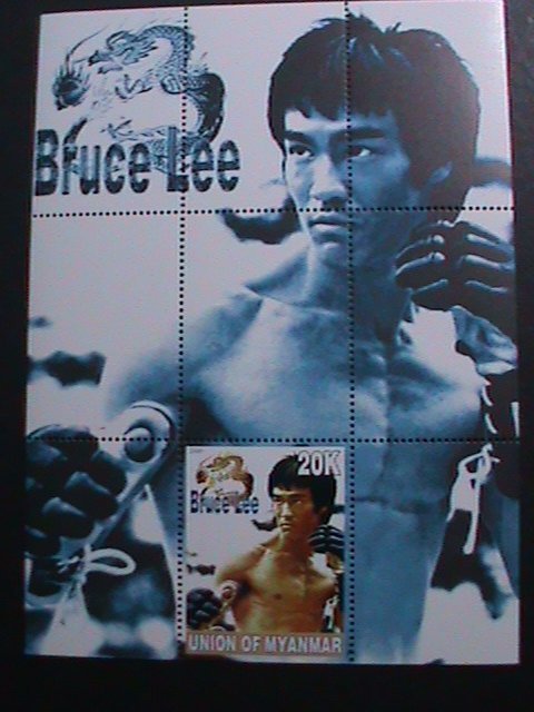 UNION OF MYANMAR 2000 KUNG FU MASTER BRUCE LEE-MNH S/S VF WE SHIP TO WORLWIDE