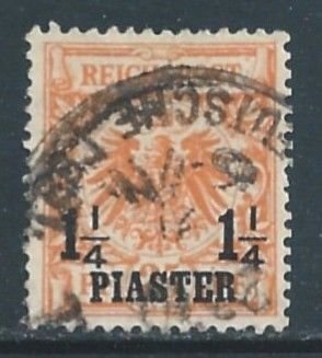 Germany Offices in Turkey #11 Used 25pf Imperial Eagle Issue Surcharged