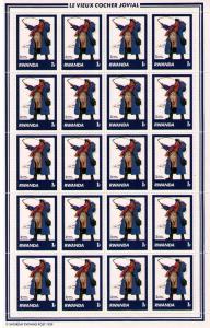 RWANDA Sc# 1027 - 1034 Set8 x 20Sheet Rockwell Paintings cc 