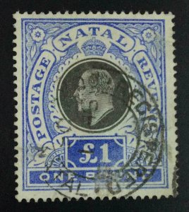 MOMEN: NATAL SG #142 1902 USED £80 LOT #63565