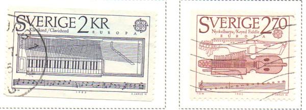 Sweden Sc  1532-3 1985 Europa stamp set used