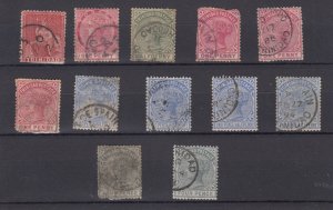 Trinidad QV Collection Of 12 Values Fine Used BP2284