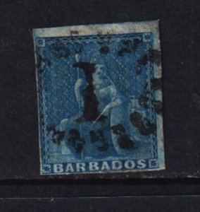 Barbados - #2 used, cat. $ 80.00