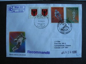 Latvia to Canada 5 registered covers 1996-7 era check them out! 