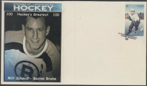 CANADA SC# 3040/1.29 NHL HOCKEY GREAT MILT SCHMIDT of  the BOSTON BRUINS - FDC