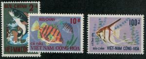 Vietnam SC# 402-4 Tropical Fish, 2pi, 10pi, 100pi, MNH