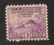 #727 MNH 3c Washingtons Headquarters 1933 Issue