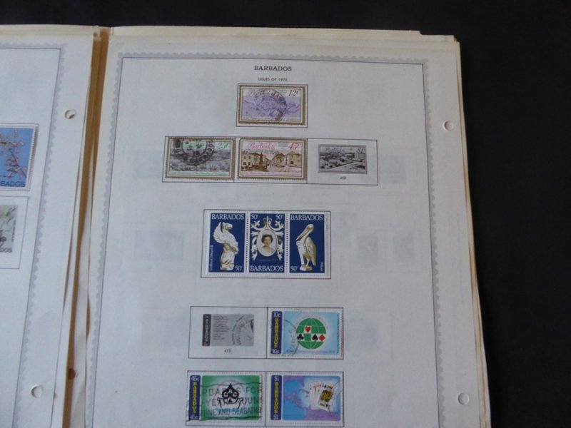 Barbados 1852-1992 Stamp Collection on Scott Album Pages