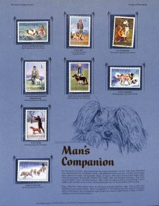 Postal Commemorative Society Stamp Panel MNH, Romania #3060-3067 Dogs