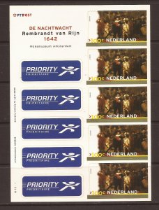 2000 Netherlands - Sc 1048 - MNH VF - Mini Sheet - Night Watch by Rembrandt