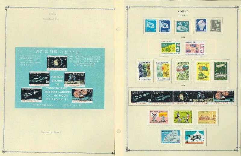 Korea (South) 1946-1973 M (mostly) & U Hinged on Scott International Pages