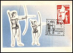 Brazil 880 Archery Maxi Card U/A FDC