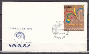 Cuba, 1979 issue. Festival with Music Instrument Cancel on a Cover.^