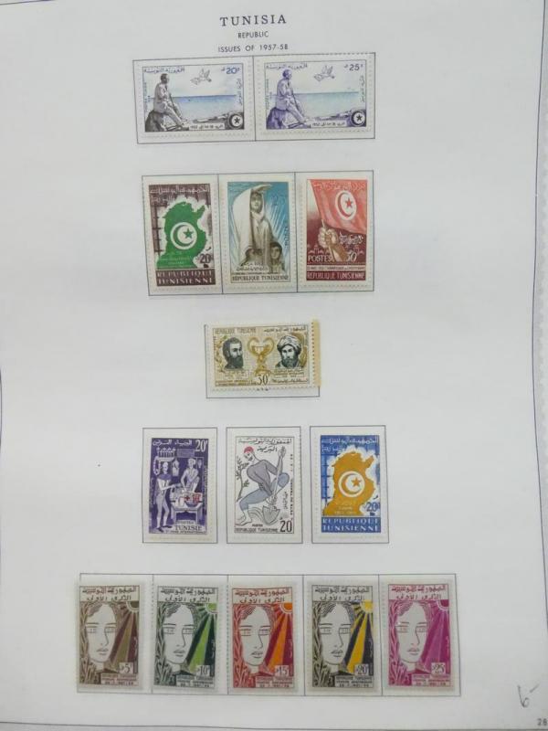 EDW1949SELL : TUNISIA Nice Mint collection on album pages mostly NH. Sc Cat $225