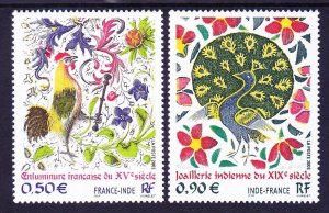 France 2986-87 MNH 2003 Indian & French Artisan's Work Set of 2