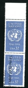 USA 2974  -1   Pair   Used 1995 PD