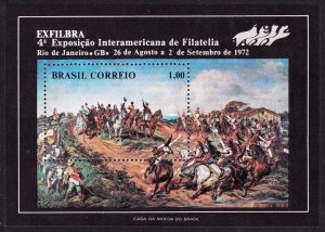 Brazil Horses 'Declaration of Ypiranga' Battle MS 1972 MNH SC#1233 SG#MS1370