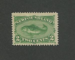 1882 Newfoundland Codfish 2 Cents Postage Stamp #46i