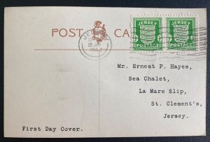 1942 Jersey Channel Island German Occupation Postcard Cover To St Clements