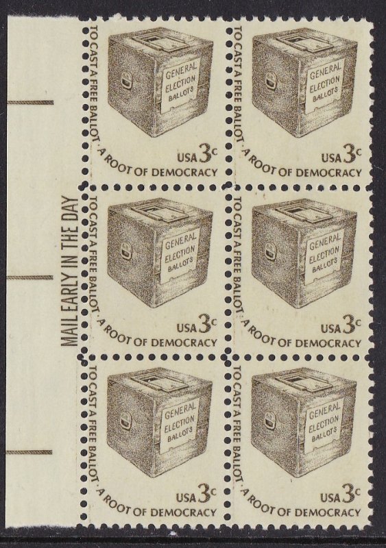 1584 Early Ballot Box Mail Early Block MNH