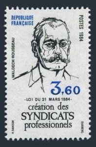 France 1907, MNH. Michel 2431. Union Leader Waldeck-Rousseau, 1984.