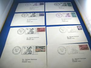 U.S. HIGHWAY POST OFFICE FIRST TRIP COVERS - LOT OF 8