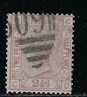 Great Britain Scott # 67, used, plate # 5/CD