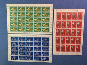 SWITZERLAND - Scott 352a-354a - VF NH sheets -1955