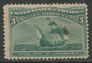 UNITED STATES 232 MNG TEARED FAULTY COLUMBUS M1293
