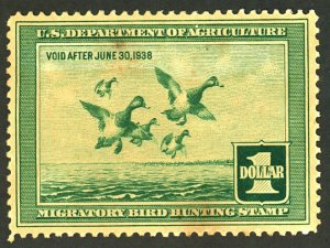 U.S. #RW4 MINT OG NH THINS