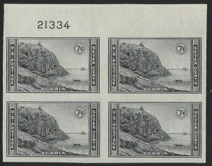 US, Scott #762, 7¢ National Parks issue,  NGASI LH,  Block of 4 , CV $6.40+