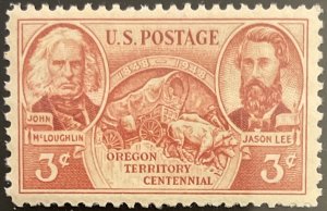 Scott #964 1948 3¢ Oregon Territory Centennial MNH OG VF/XF