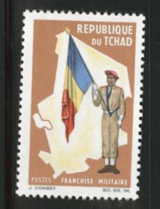 Chad Scott M2 MH* 1968 Flag Bearer Map stamp