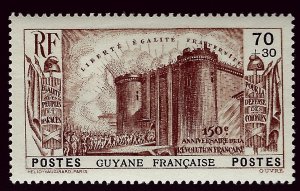 French Guiana Sc B5 VF Mint OG hr..French Colonies are Hot!