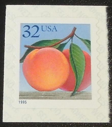 1995 32c coil Peach Scott 2495 Mint NH