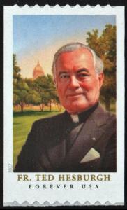 SC#5242 (49¢) Father Theodore Hesburgh Coil Single (2017) SA