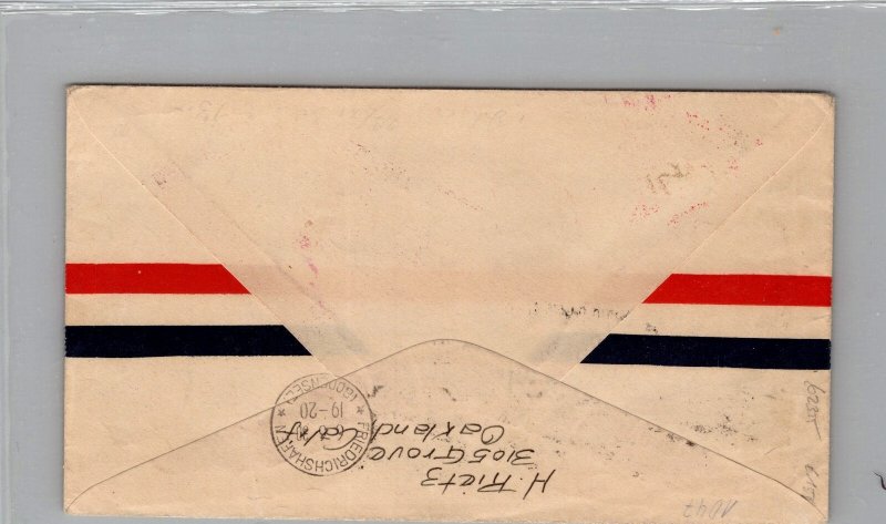 1930 USA LZ 127 Graf Zeppelin First Flight Cover FFC Lakehurst # C14 to Germany