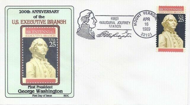 2414 25c GEORGE WASHINGTON - HOC cachet