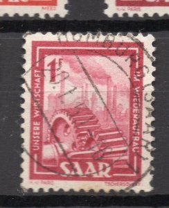 SAAR; (Saargebiet) 1949-51 pictorial issue fine used 1Fr. value