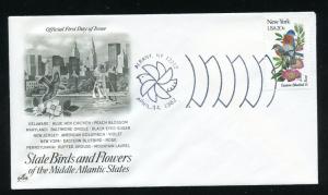 US 1984 State Birds & Flowers - New York UA ArtCraft FDC Capital Postmark