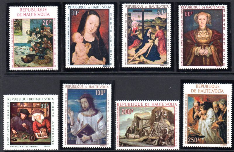 BURKINO FASO C42-C49 MNH SCV $12.75 BIN $7.65 RELIGION