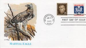 United States O128 & 1289 - FDC / Cachet - Martial Eagle (1983)