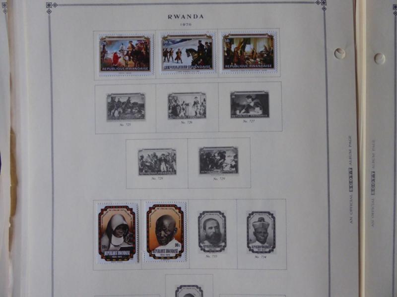 Rwanda 1962-1980  Mint/Used Stamp Collection on Scott Int Alb Pgs