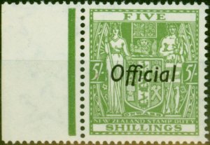 New Zealand 1943 5s Green SG0133 P.14 V.F MNH